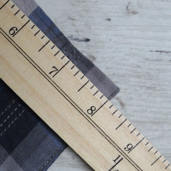 Urban Pipeline* Men's Short Sleeve Snap Button Down Curved Hem Plaid Shirt~Large - Picture 12 of 12